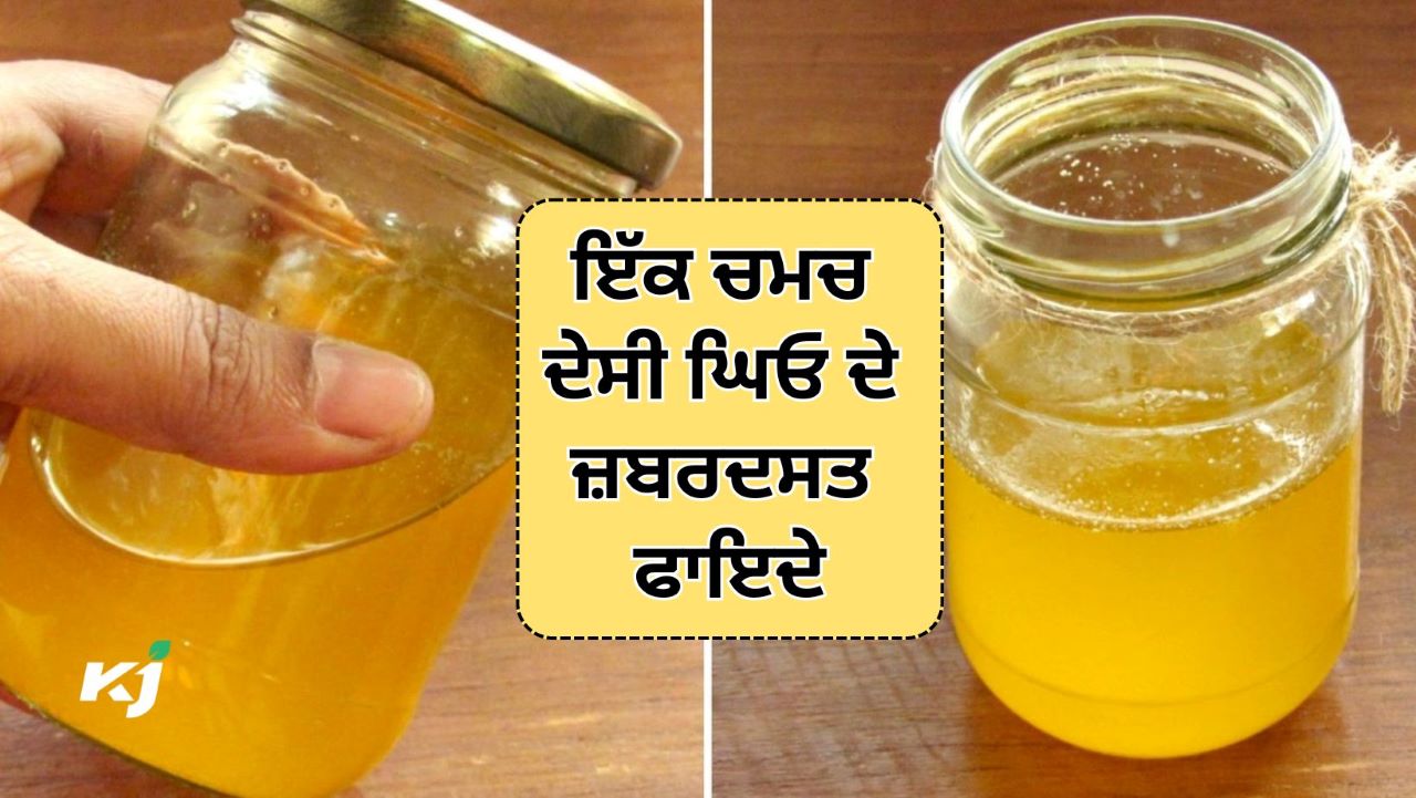 ਰੋਜ਼ਾਨਾ 1 ਚੱਮਚ ਦੇਸੀ ਘਿਓ ਖਾਣ ਦੇ ਲੱਖਾਂ ਫਾਇਦੇ